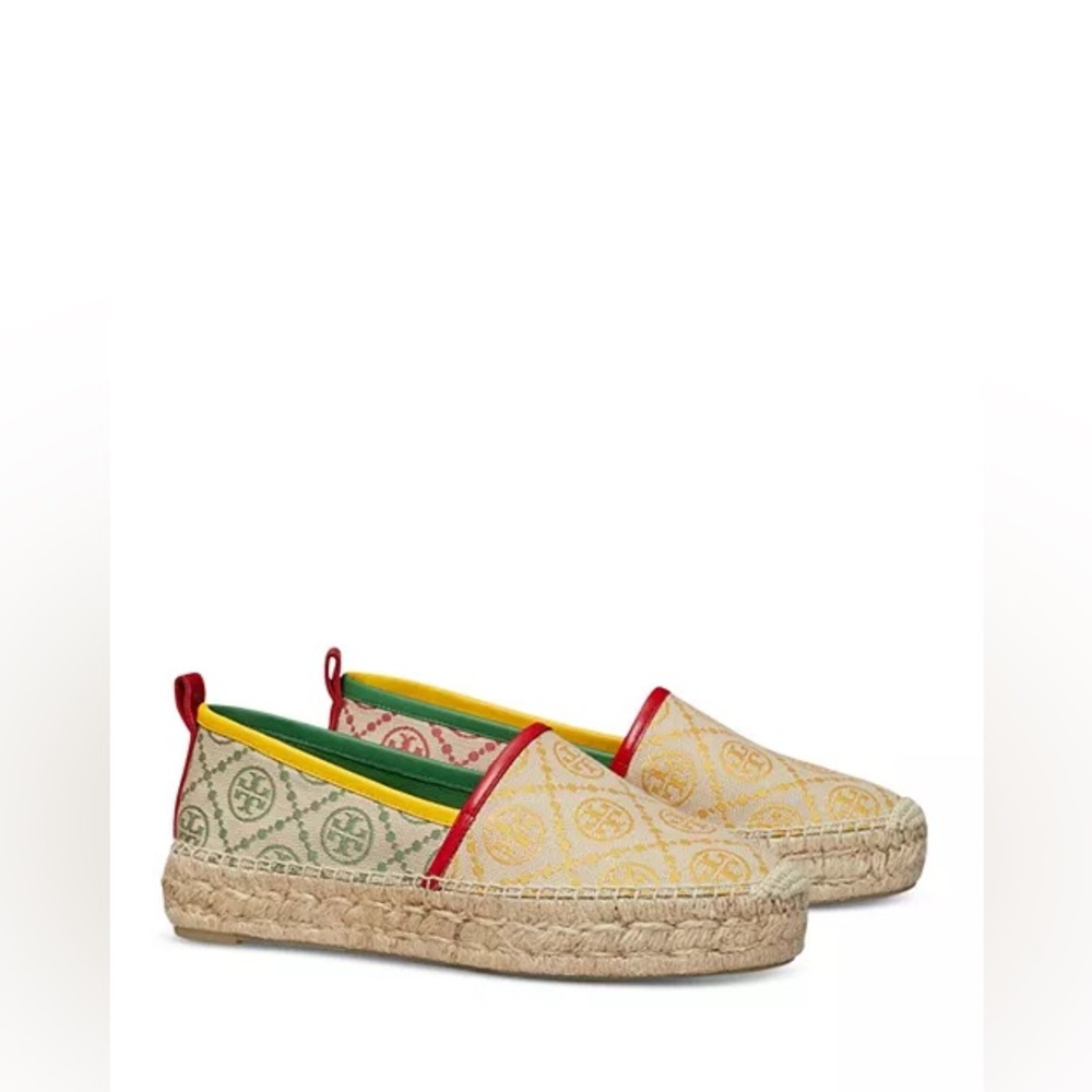 NWT- Tory Burch Women's T Monogram Platform Espadrilles 8.5